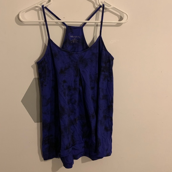 Razor back purple and black tie-dye tank top - Picture 1 of 2
